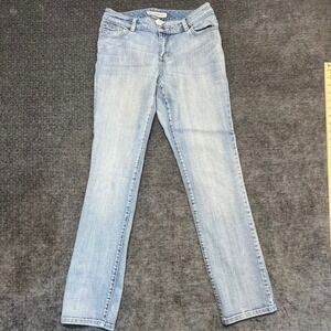 Chicos Platinum Denim Womens Light Wash Bootcut Jeans Size 0 Regular